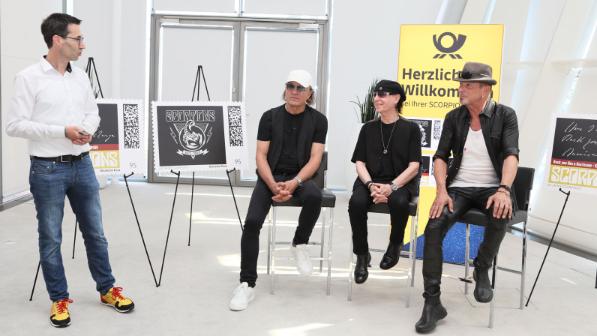 Scorpions Band members at the stamps presentation