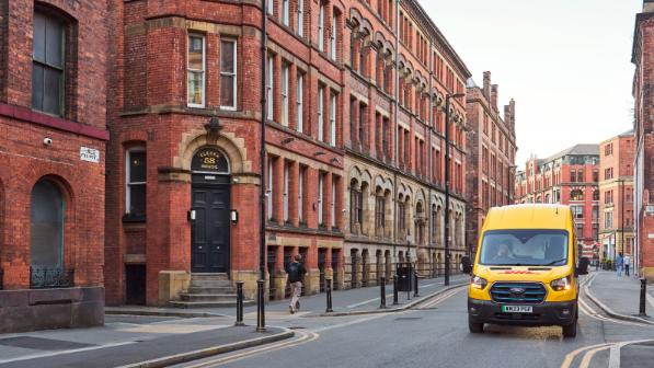 Zustellwagen in London