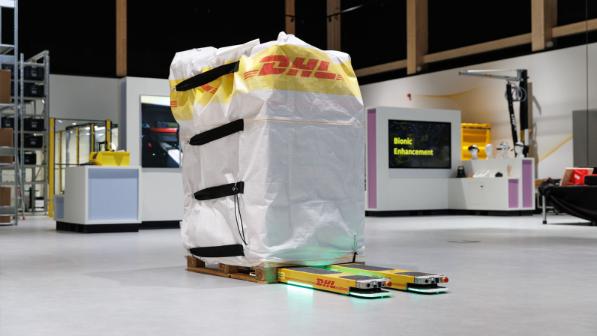 A robot inside of the new DHL Innovation Center