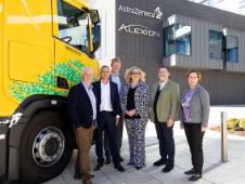 From left to right: Mark Smith, Head of Road Freight, DHL Global Forwarding Ireland; Damien Gannon, Director, Global Logistics, Alexion AstraZeneca Rare Disease; Declan Costelloe, Life Sciences Sector Director, DHL Global Forwarding UK & Ireland; Sylvia Kiely, Vice President, Global Supply Chain and Product Strategy Lead, Alexion AstraZeneca Rare Disease; Maurice Meade, Managing Director, DHL Global Forwarding Freight Ireland; Yvonne Rogers, Road Freight Operations Manager, DHL Global Forwarding Freight Ireland